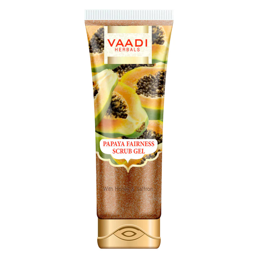 PAPAYA FAIRNESS SCRUB WITH HONEY AND SAFFRON (110gm)