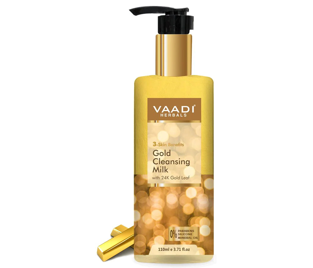 GOLD CLEANSING MILK WITH 24K GOLD LEAF (110ml)